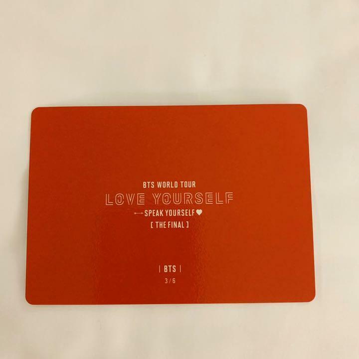 BTS Official Mini Photocard UNIT SPEAK YOURSELF THE FINAL in Seoul 2019