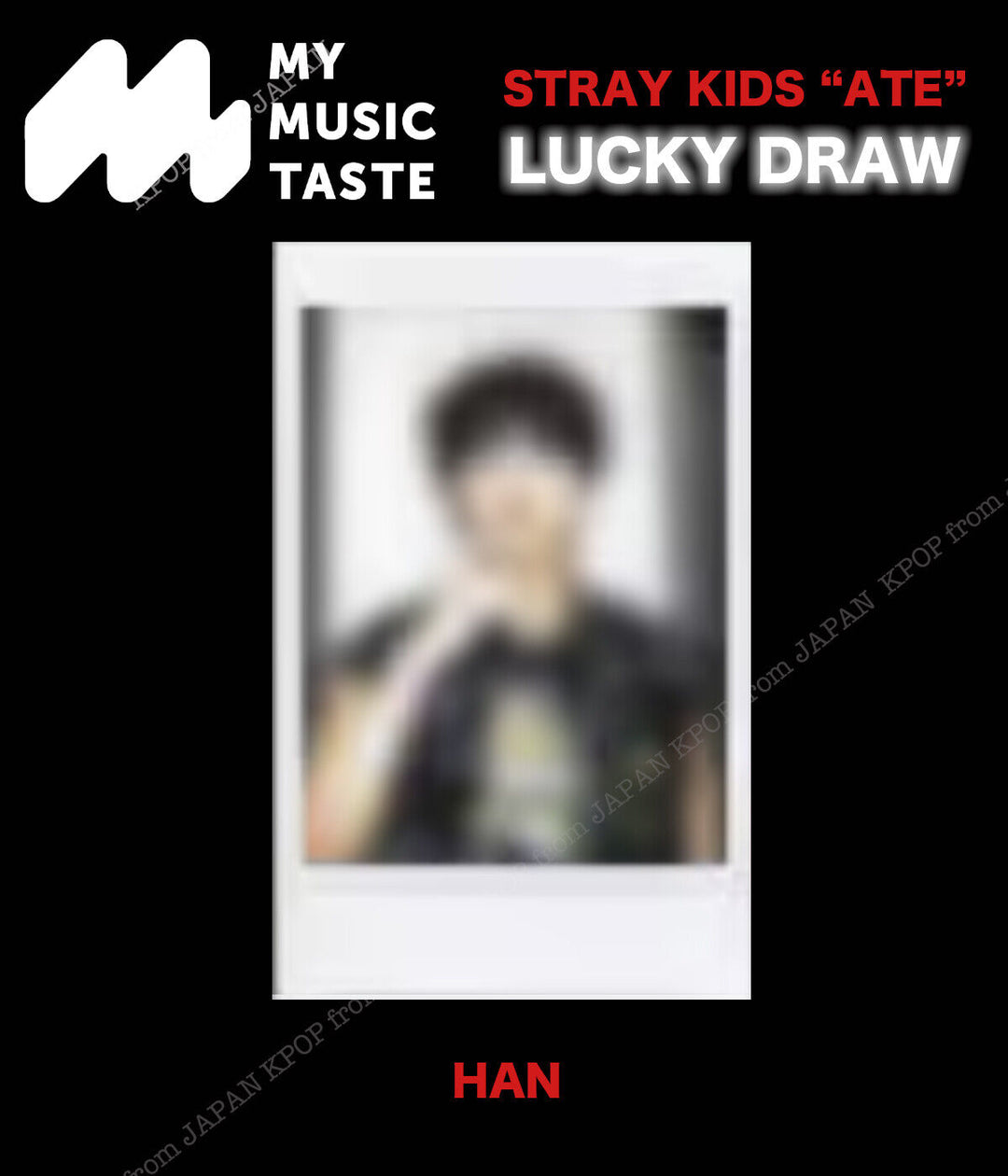 PRE STRAY KIDS ATE MMT LUCKY DRAW EVENT OFFIClAL POLAROID PHOTOCARD MYMUSICTASTE