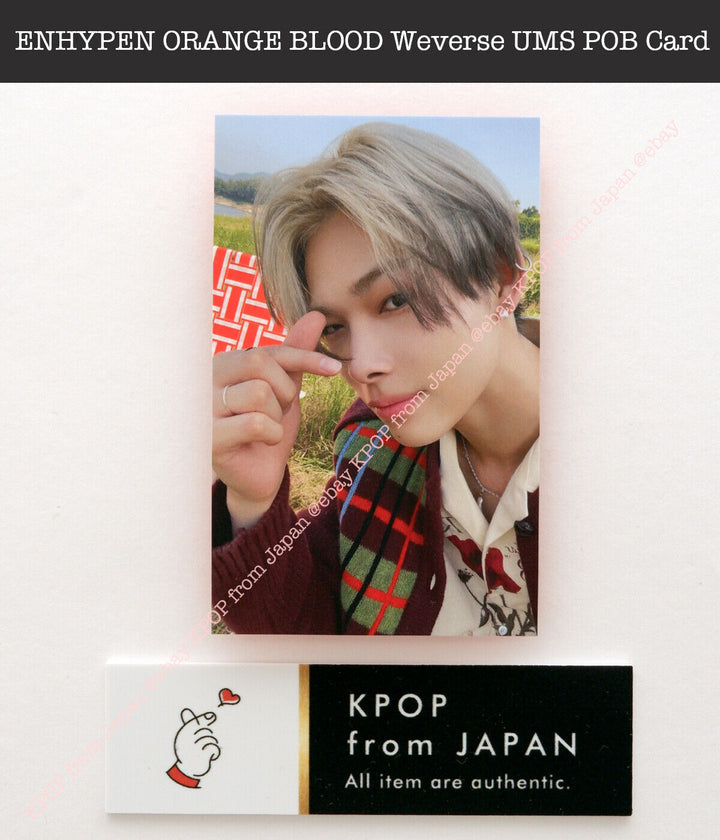 ENHYPEN ORANGE BLOOD Weverse UMS Japón POB Sorteo de la suerte Tarjeta fotográfica oficial 