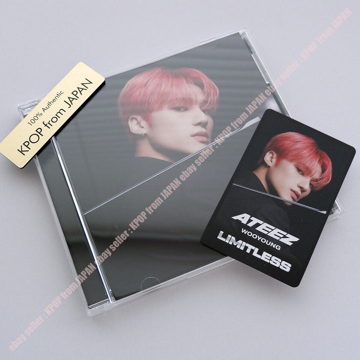 Chaqueta cambiadora oficial ATEEZ Limitless + CD estándar + tarjeta fotográfica de cupón HMV 