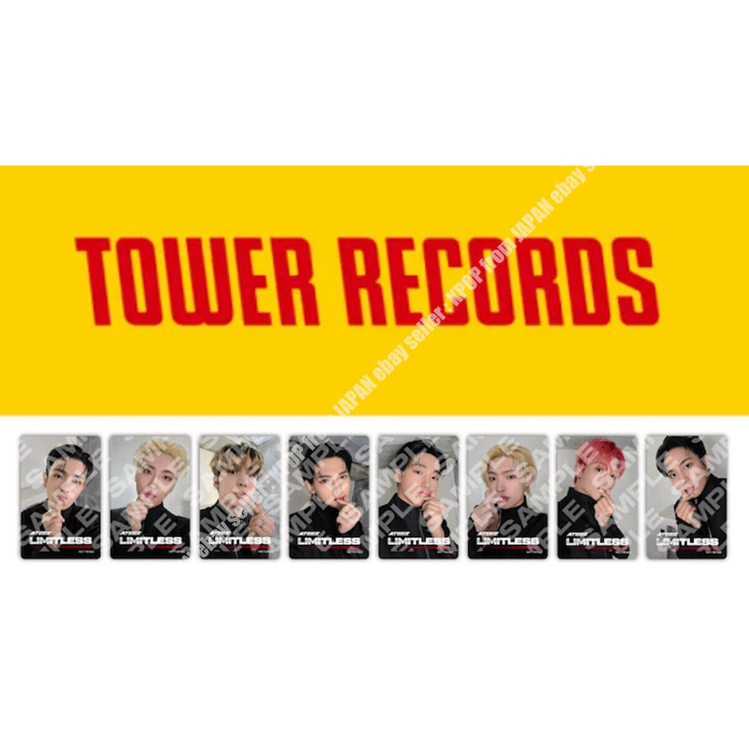 Unopened ATEEZ Limitless POB Tower records HMV Limited A B ATINY Fanclub FC JPFC