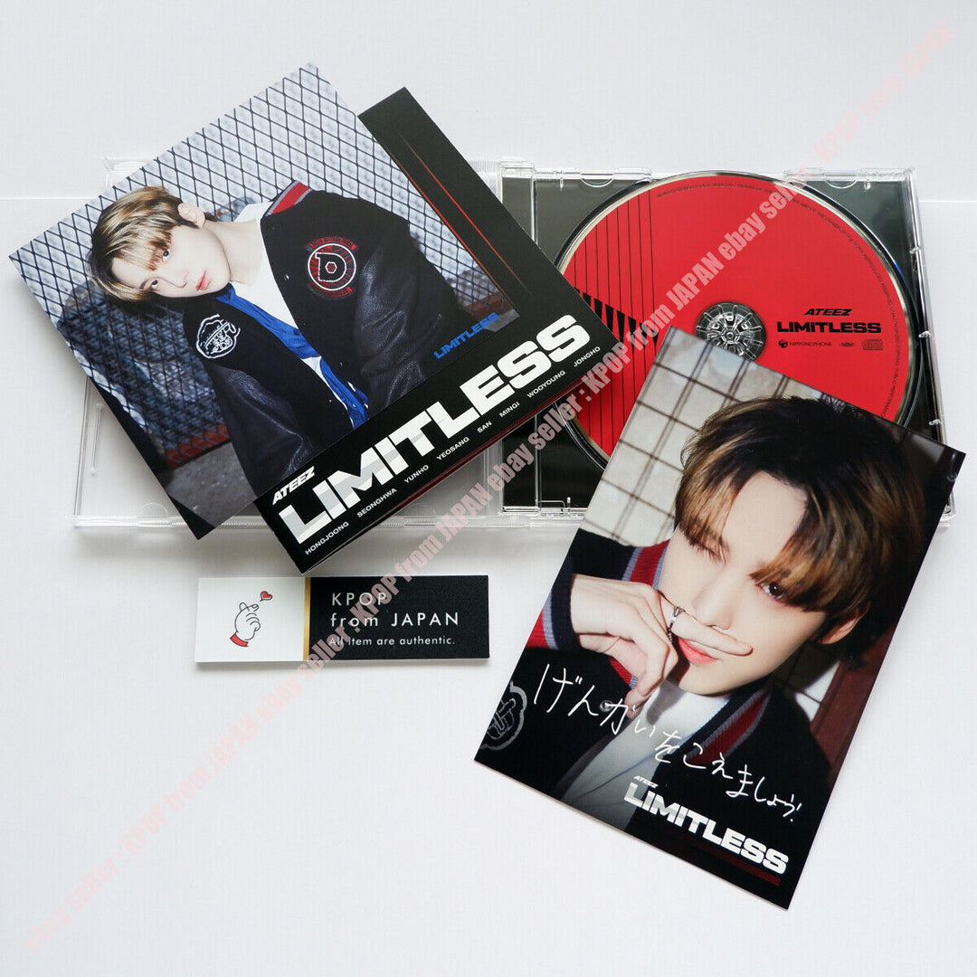 ATEEZ Limitless Chaqueta cambiadora oficial + CD estándar + Tarjeta postal 