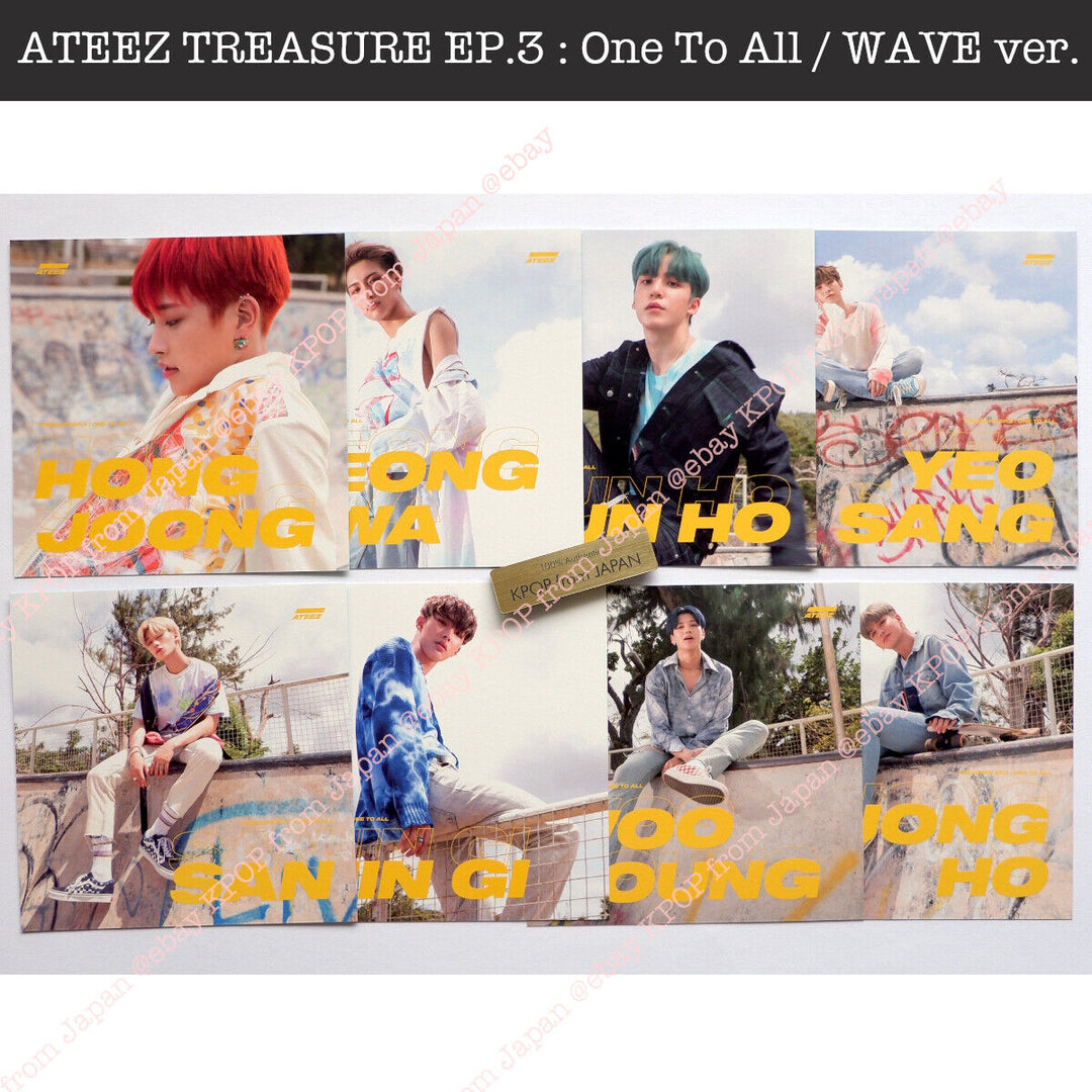 ATEEZ TREASURE EP.3 : One To All / Illusion , Wave ver. Album NOT with PC