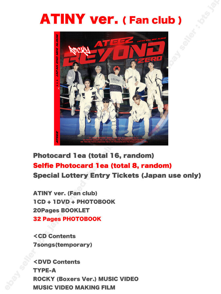 ATEEZ BEYOND : ZERO A B Normal ATINY FC BOX set Fan club Official