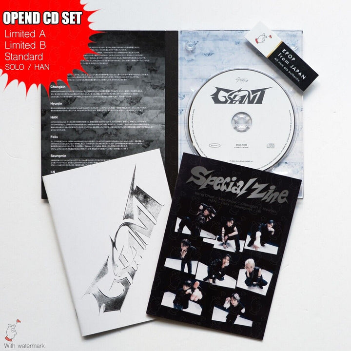 OPENED HAN STRAY KIDS GIANT LIMITED A , B , STANDARD , SOLO 4CD SET JAPAN