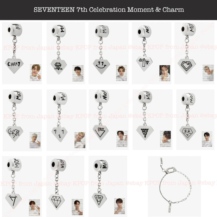 SEVENTEEN 7th Anniversary Moment Bracelet Charm Photocard Set Japan MD