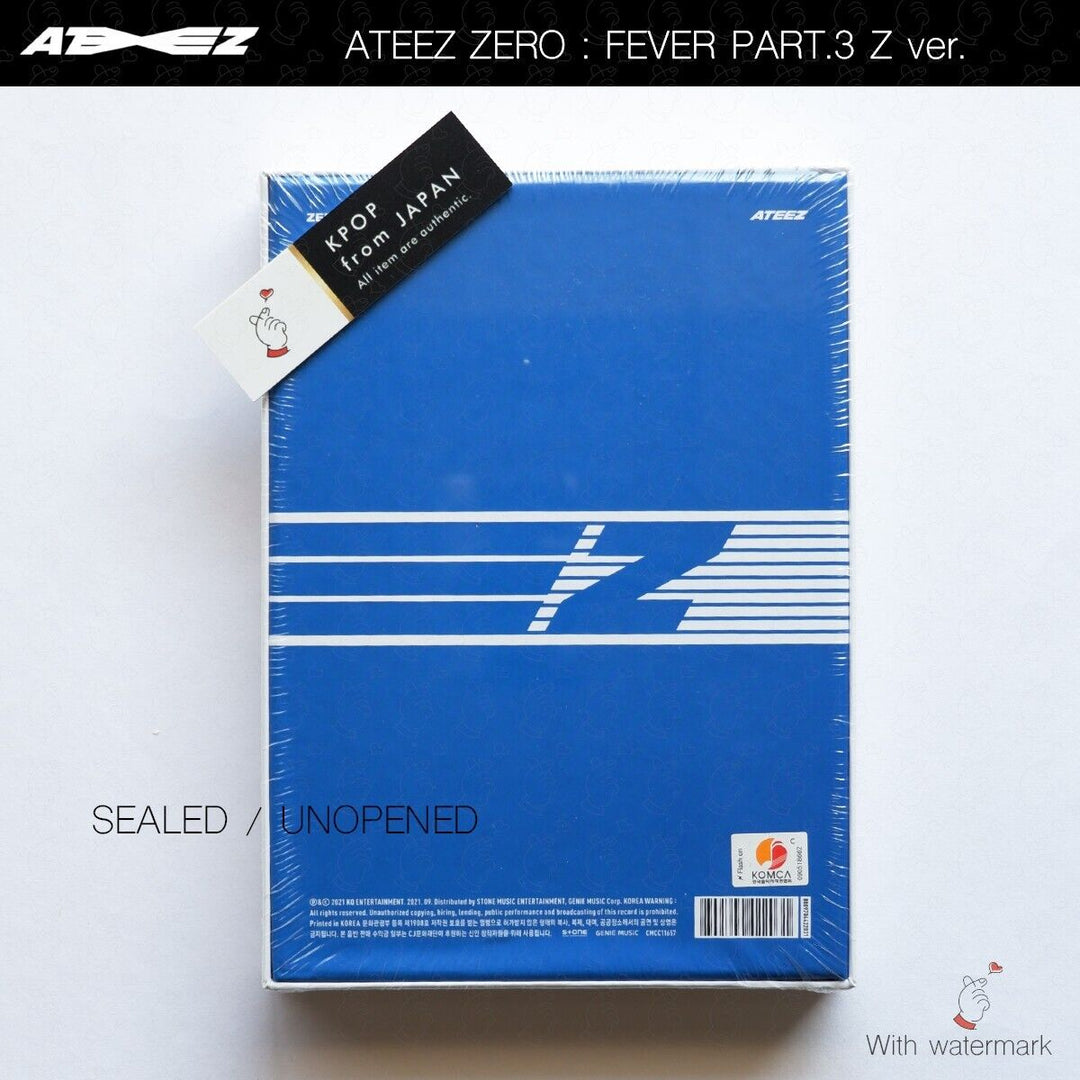 SEALED ATEEZ Zero Fever Part.3 A ver. Z ver. DIARY ver. 3Types Full Set