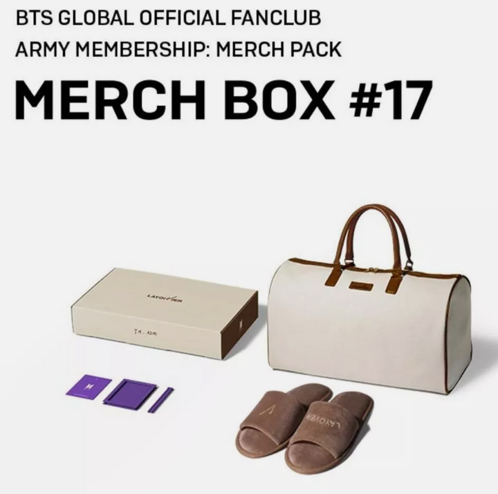 FULL SET BTS MERCH BOX #17 V Layover Taehyung from BTS JPFC FC ARMY