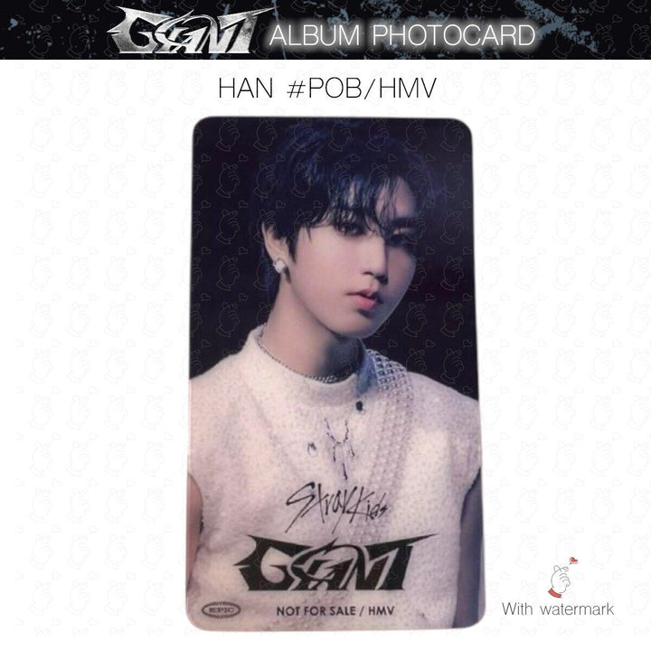 HAN STRAY KIDS GIANT JAPAN ALBUM PHOTOCARD POB LUCKY DRAW SOLO SONY