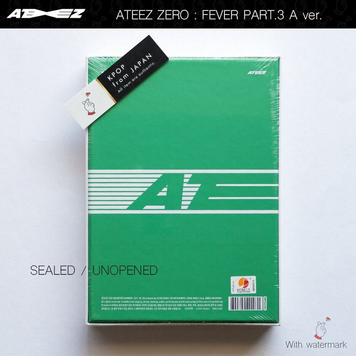 SEALED ATEEZ Zero Fever Part.3 A ver. Z ver. DIARY ver. 3Types Full Set