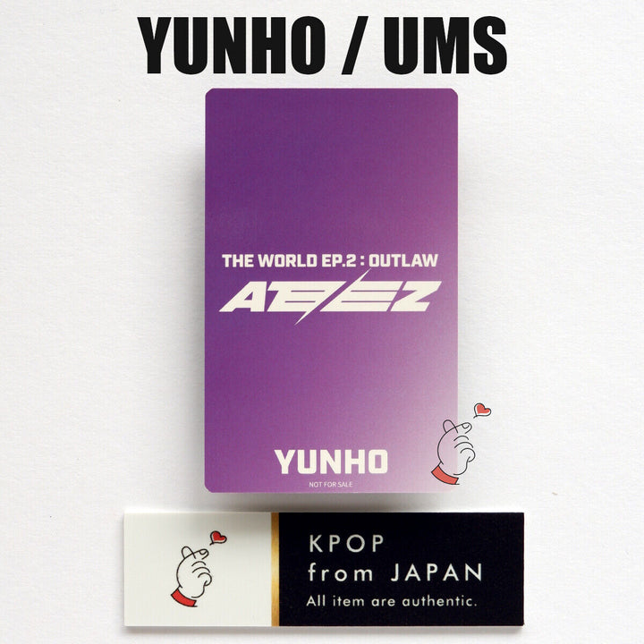 YUNHO ATEEZ THE WORLD EP.2:OUTLAW POB Lucky draw photocard Rakuten UMS japan