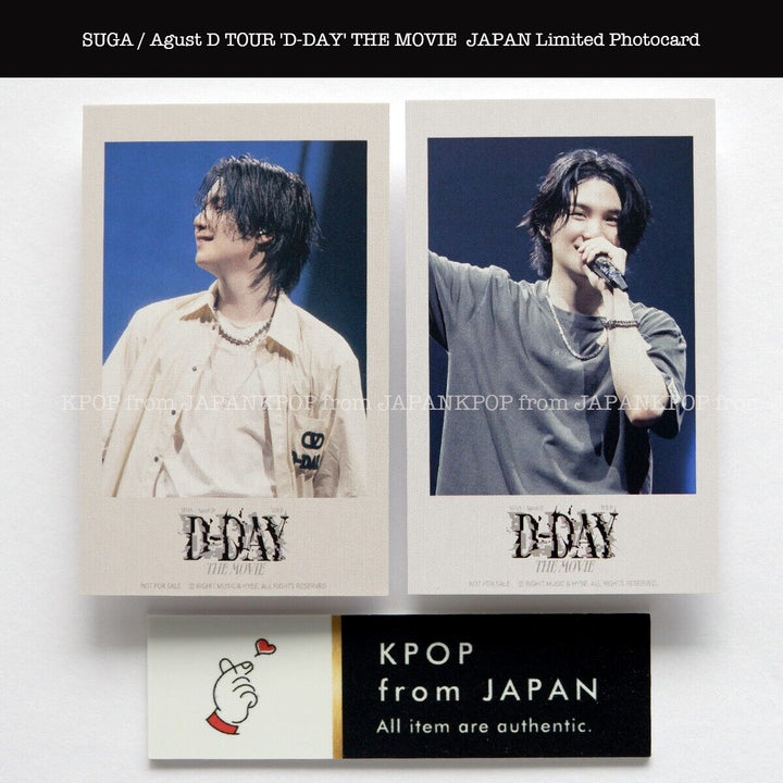 SUGA / Agust D TOUR 'D-DAY' THE MOVIE  JAPAN Limited Photocard set