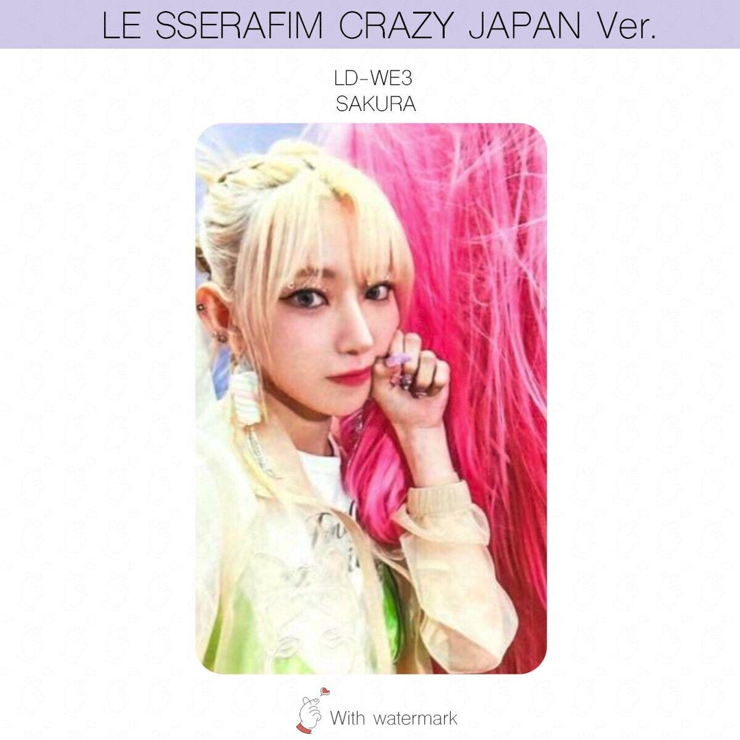 LE SSERAFIM CRAZY JAPAN ver. ALBUM POB LUCKY DRAW PHOTOCARD WEVERSE UMS HMV UNIT