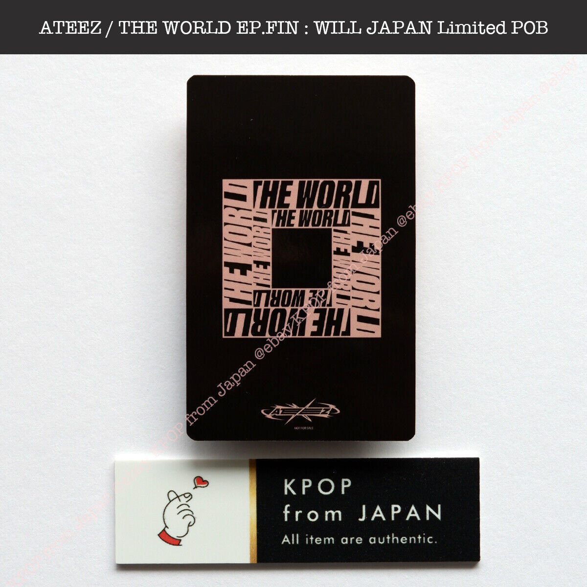 ATEEZ THE WORLD EP.FIN : WILL Japan POB Official Photocard Tower record HMV  JPFC