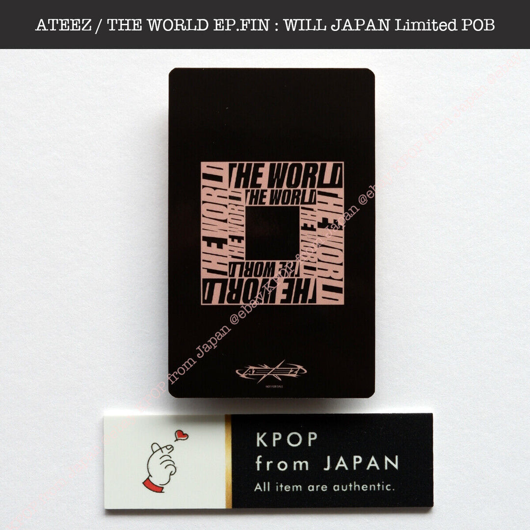 ATEEZ THE WORLD EP.FIN : WILL Japan POB Official Photocard Tower record HMV JPFC