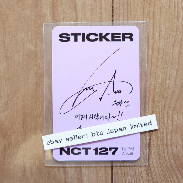 NCT 127 YUTA Sticker Official Photocard Photo card PC NCT127