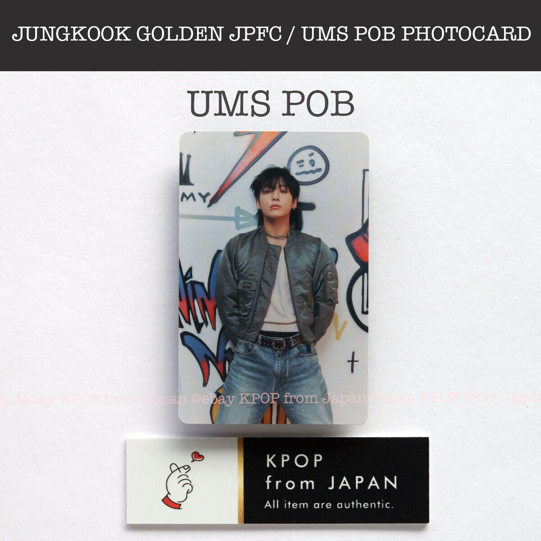 JUNG KOOK GOLDEN JPFC UMS POB Tarjeta fotográfica oficial JK PRE Benefit BTS 