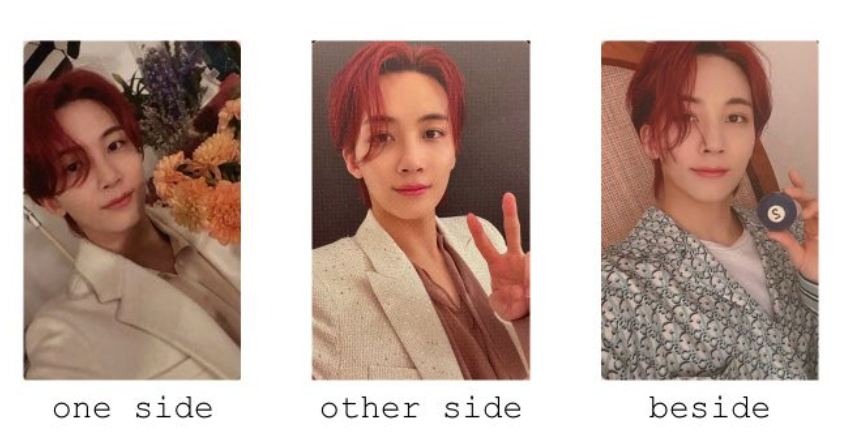 Seventeen Jeonghan Your Choice Tarjeta fotográfica oficial Un lado Otro Al lado de la PC 