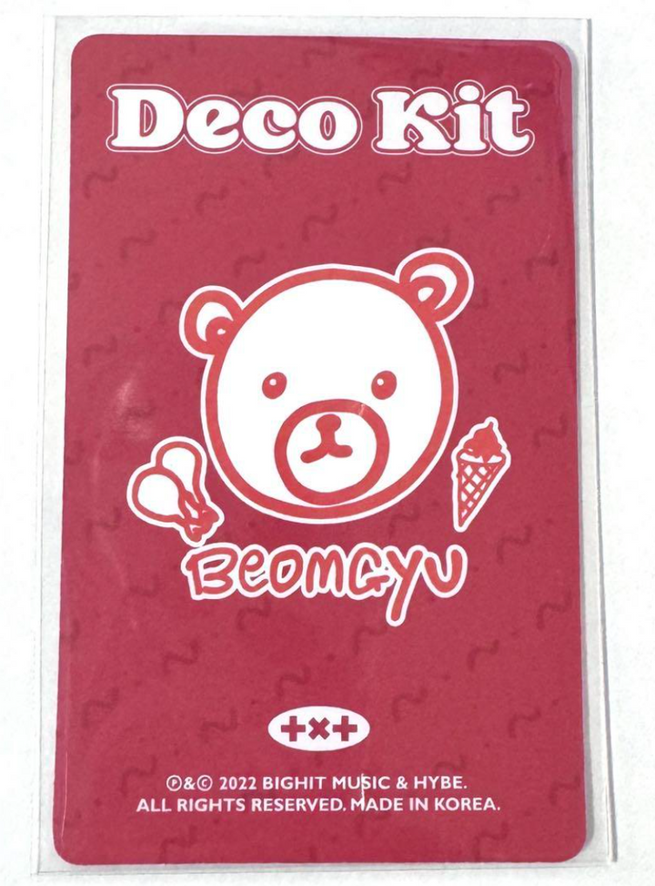 Beomgyu TXT DECO KIT 2022 FULL set Official Photocard NO missing items