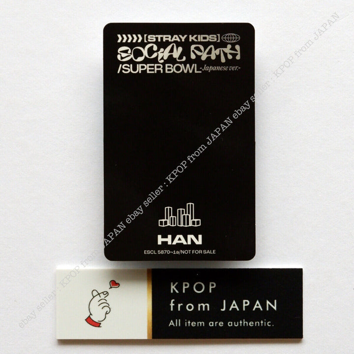 Han Stray Kids Social Path Tarjeta fotográfica oficial JAPAN POB FC Tarjeta fotográfica Fan 