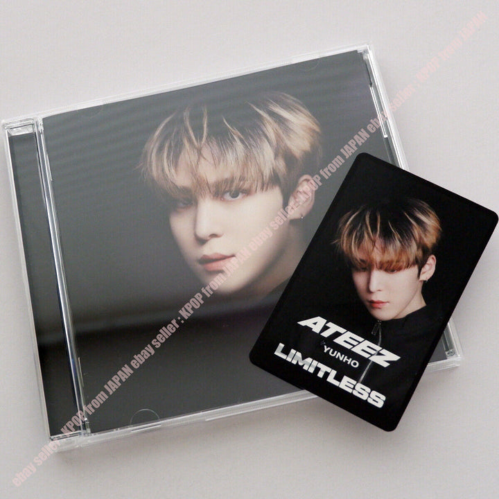 Chaqueta cambiadora oficial ATEEZ Limitless + CD estándar + tarjeta fotográfica de cupón HMV 