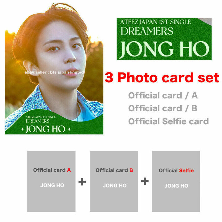 ATEEZ JONGHO DREAMERS Tarjeta fotográfica oficial Selfie PC Tower graba JONG HO 