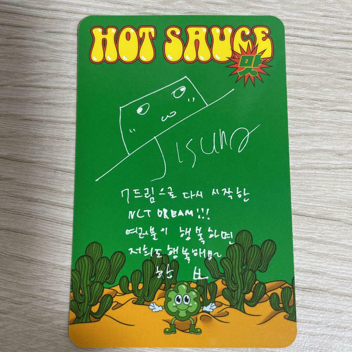 NCT DREAM Hot Sauce Jisung Tarjeta fotográfica oficial PC Crazy Bolling Chilling Cafe 7 