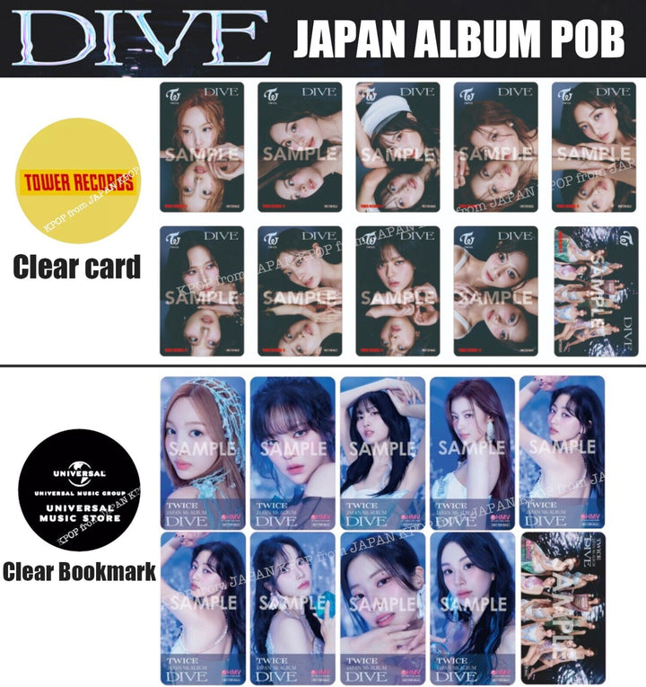 PRE TWICE JAPAN DIVE Japan  Official POB Tower Record HMV Photocard Bookmark