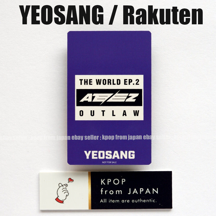 YEOSANG ATEEZ THE WORLD EP.2:OUTLAW POB Lucky draw photocard Rakuten UMS japan