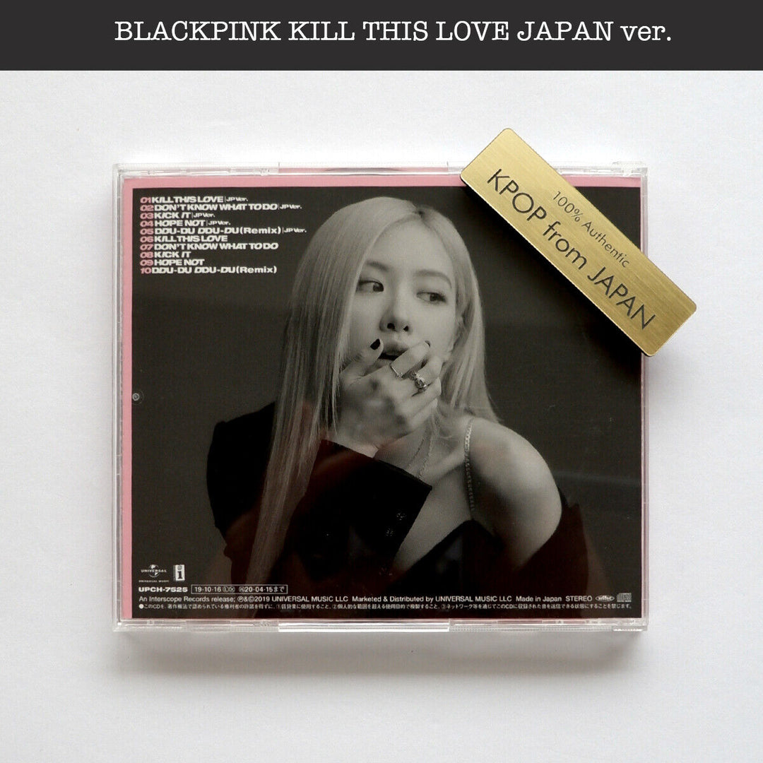 BLACKPINK KILL THIS LOVE Versión JP CD Tarjeta fotográfica oficial Jisoo Rose Jennie Lisa 