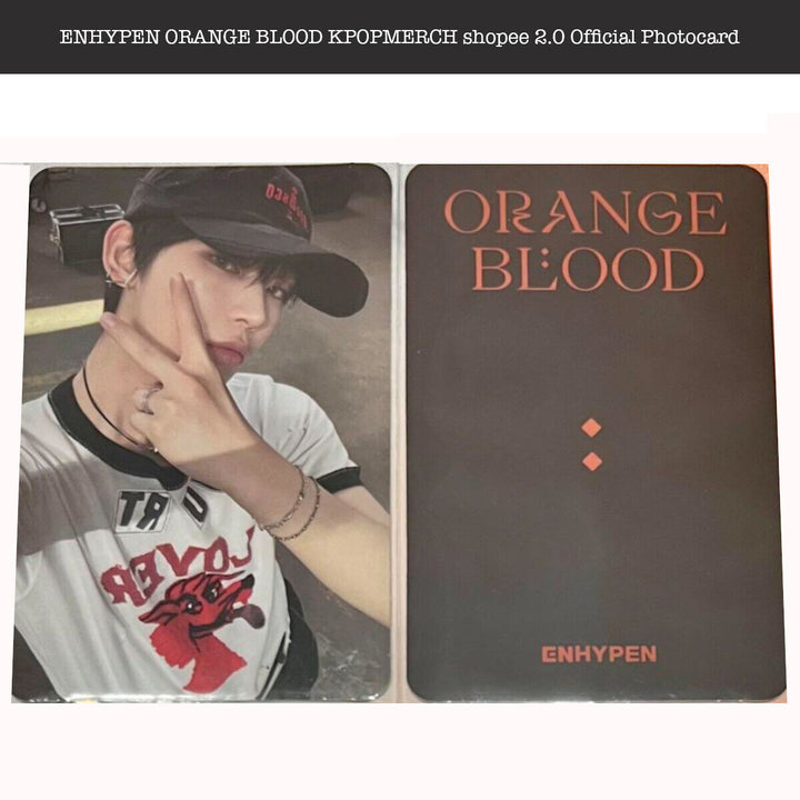 ENHYPEN ORANGE BLOOD Kpopmerch Shopee 2nd Video Call Official Photocard 2.0