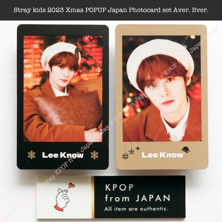 Stray kids 2023 Xmas POPUP Japan Official Photocard set Aver. Bver.