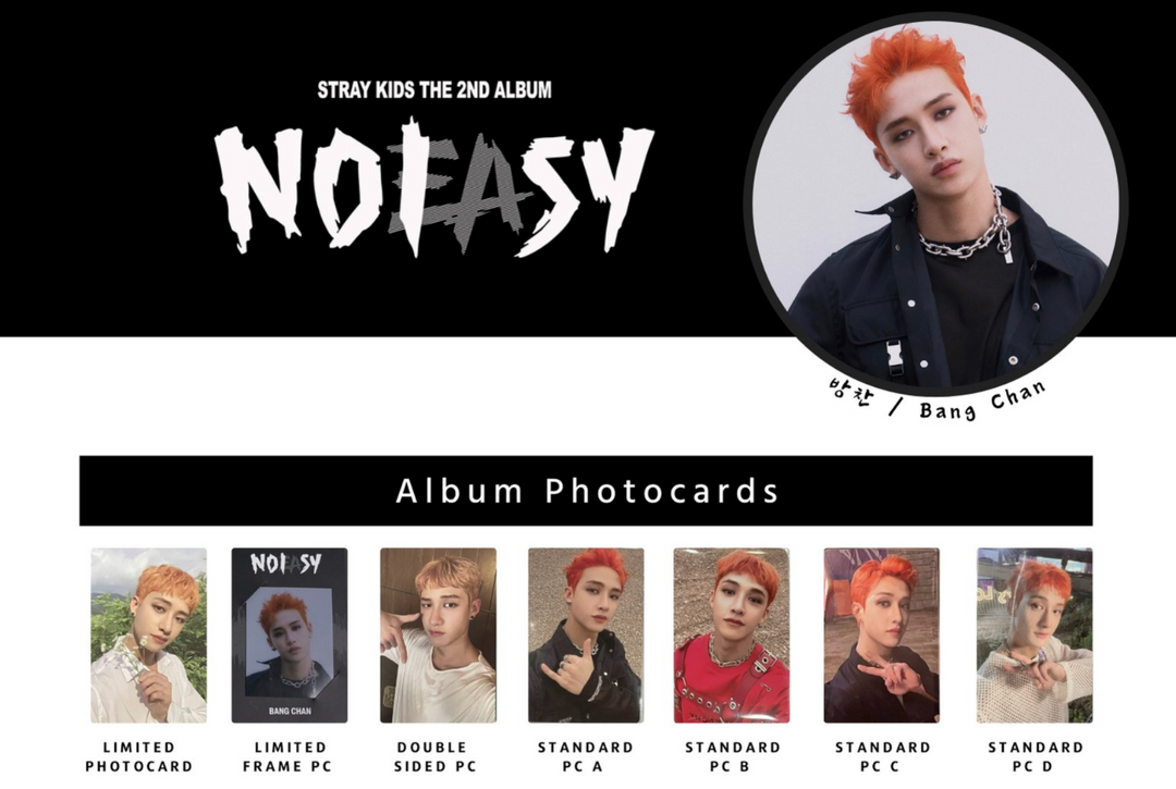 Niños callejeros Bang chan NOEASY NOISY Tarjeta fotográfica oficial PC tarjeta fotográfica Bangchan 