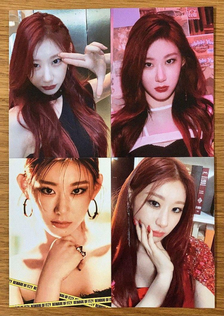 ITZY CHAERYEONG GUESS WHO TOWER RECORDS Juego oficial de 4 tarjetas Tarjeta fotográfica 