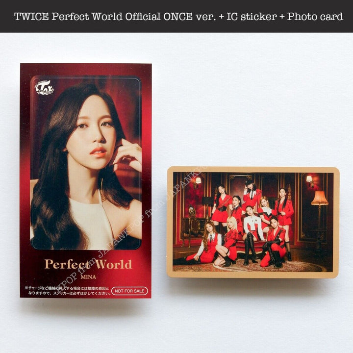 MINA TWICE Perfect World Official ONCE ver. + IC sticker + Photo card japan