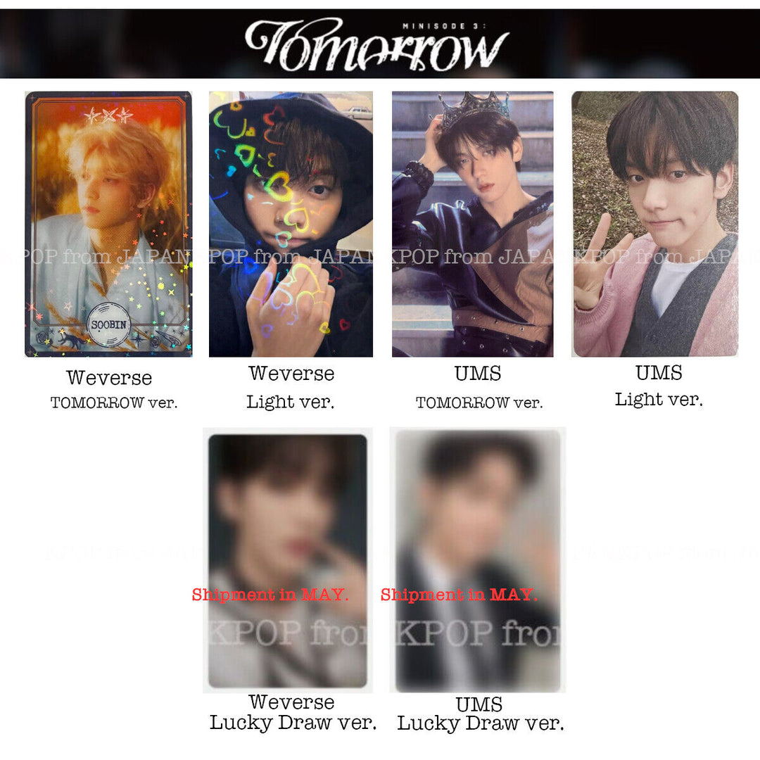 PRE TXT minisode 3: TOMORROW Japan Limited POB Weverse UMS Lucky draw Photocard