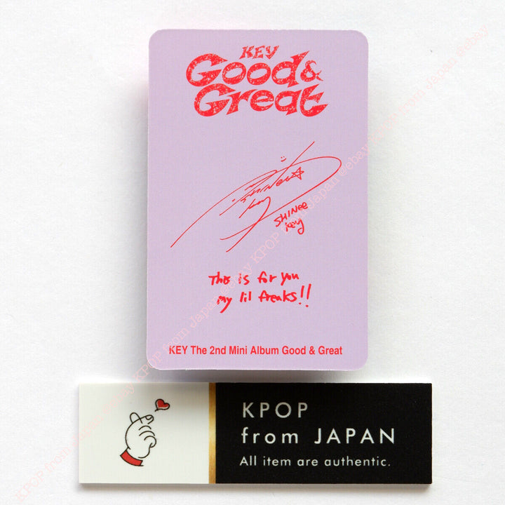 Key Good & Great Official Photocard Solo album Work Report Cover Letter SMini