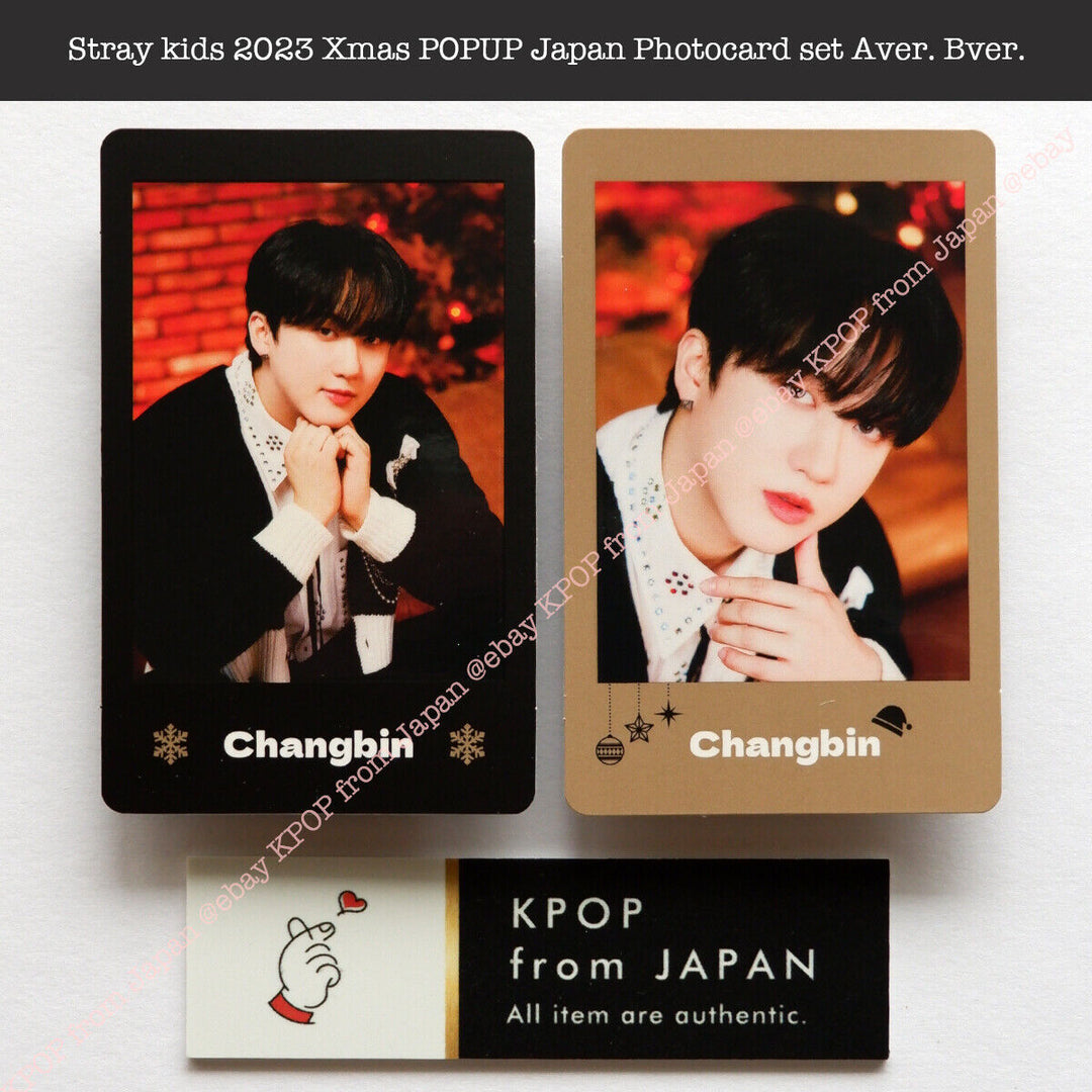 Stray kids 2023 Xmas POPUP Japan Official Photocard set Aver. Bver.