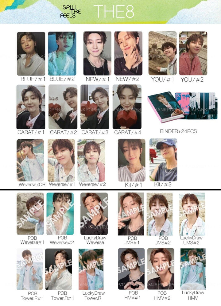 THE8 SEVENTEEN SPILL THE FEELS ALBUM JAPAN POB PHOTOCARD WEVERSE LUCKYDRAW