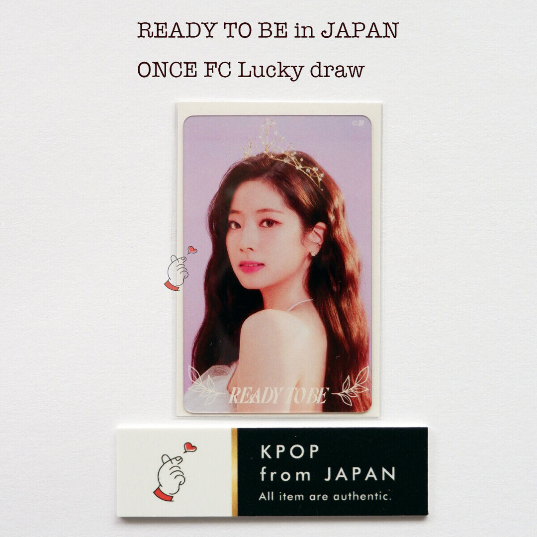 TWICE WORLD TOUR 'READY TO BE' en JAPÓN ONCE FC Tarjeta fotográfica oficial del sorteo 