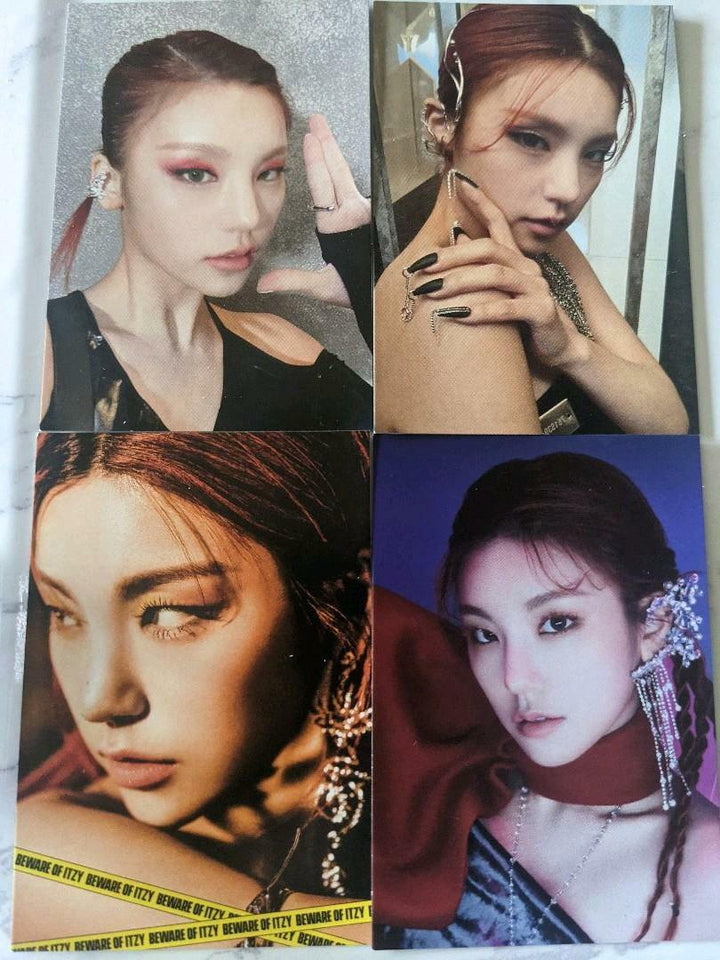 ITZY YEJI GUESS WHO TOWER RECORDS Juego oficial de 4 tarjetas Tarjeta fotográfica Tarjeta fotográfica 