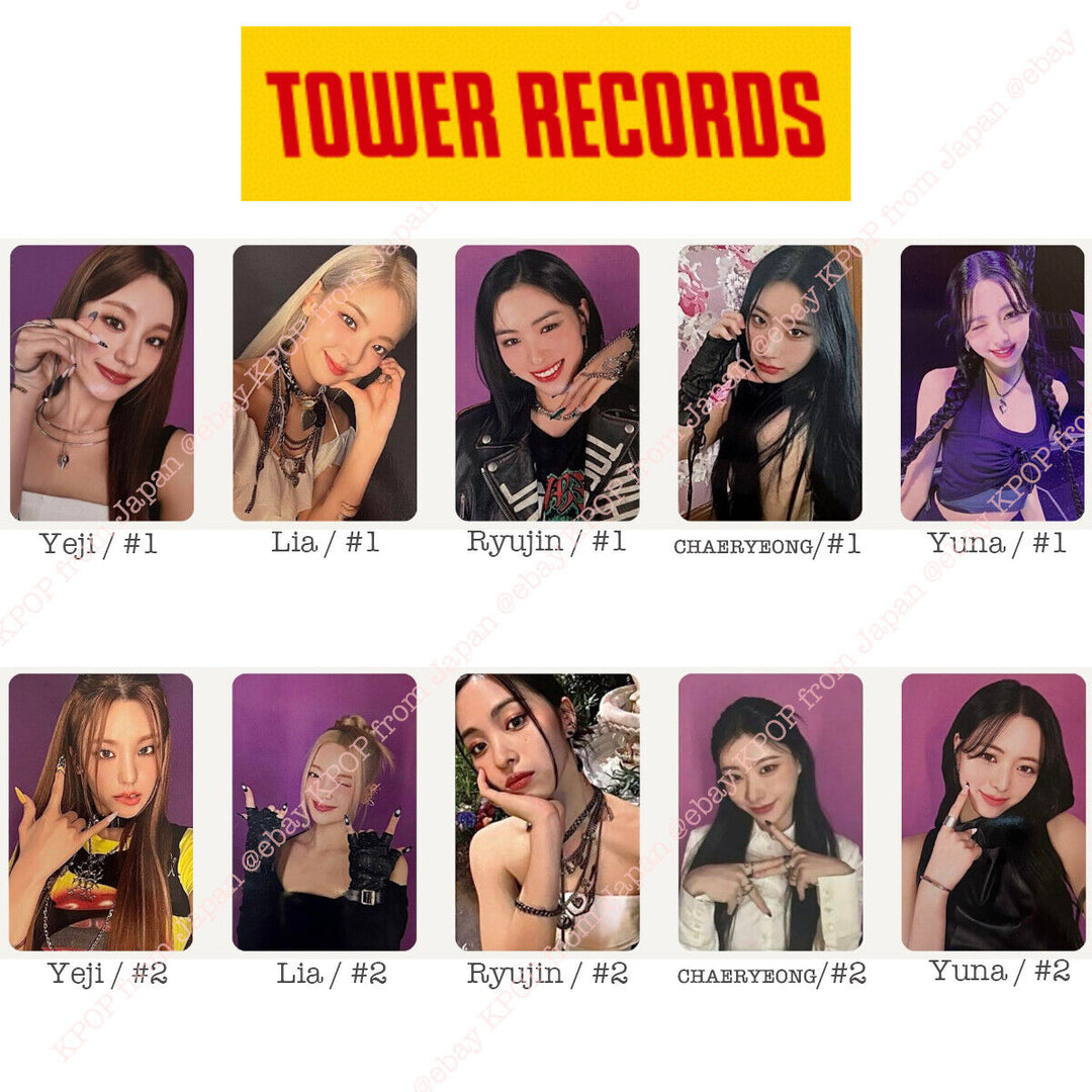 ITZY RINGO Lucky Draw Photocard Tower registro HMV Yeji Lia Ryujin Chaeryeong 