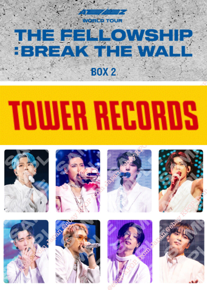 ATEEZ THE FELLOWSHIP: BREAK THE WALL BOX2 Tower records POB Tarjeta fotográfica oficial 