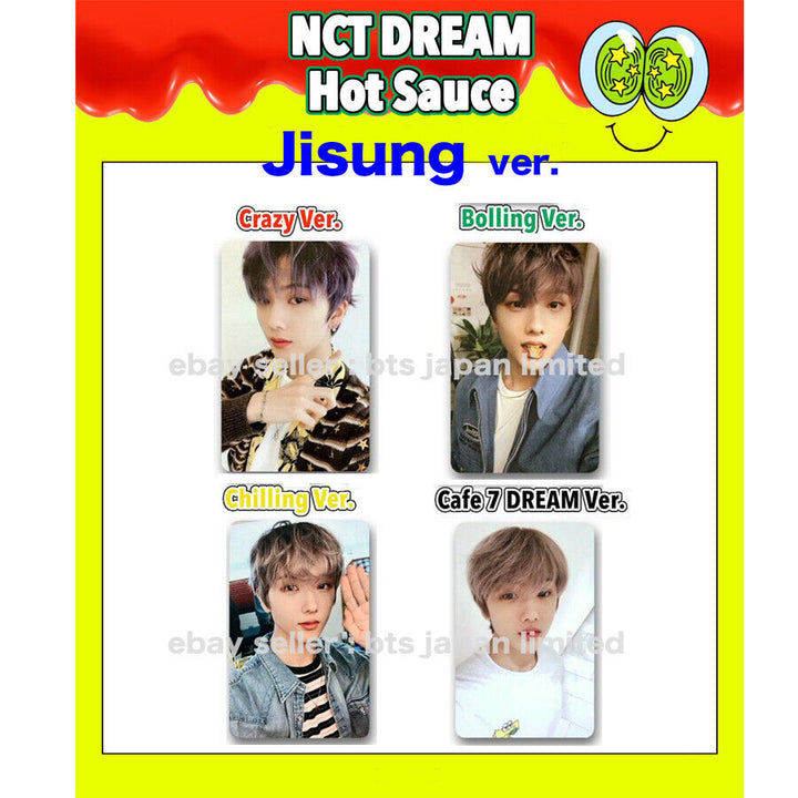 NCT DREAM Hot Sauce Jisung Tarjeta fotográfica oficial PC Crazy Bolling Chilling Cafe 7 