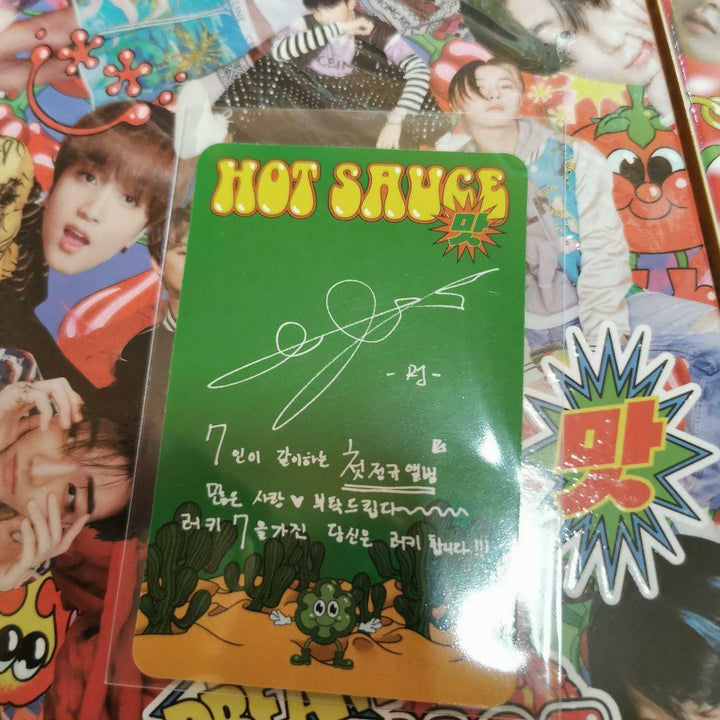 NCT DREAM Hot Sauce Renjun Tarjeta fotográfica oficial PC Crazy Bolling Chilling Cafe 7 