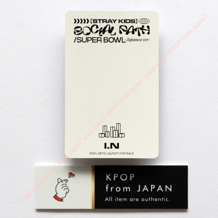 I.N Stray Kids Social Path Official Photocard JAPAN POB FC Photo card Fan