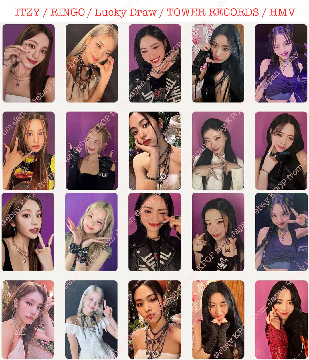 ITZY RINGO Lucky Draw Photocard Tower recorord HMV Yeji Lia Ryujin Chaeryeong