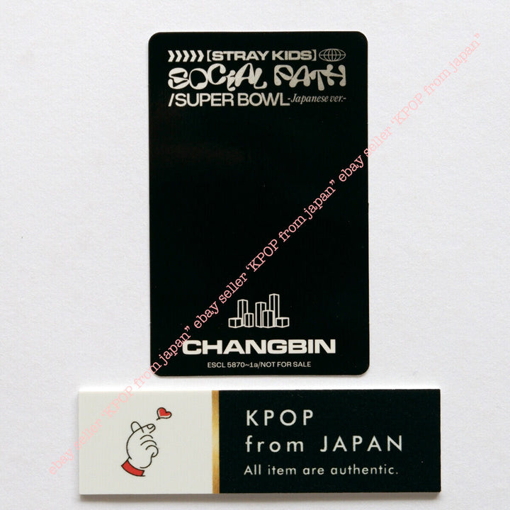 Changbin Stray Kids Social Path Official Photocard JAPAN POB FC Photo card Fan