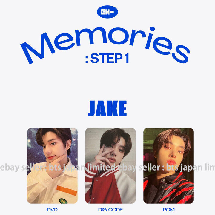 ENHYPEN JAKE Memories: Paso 1 Tarjeta fotográfica oficial DVD DIGI CODE POM 