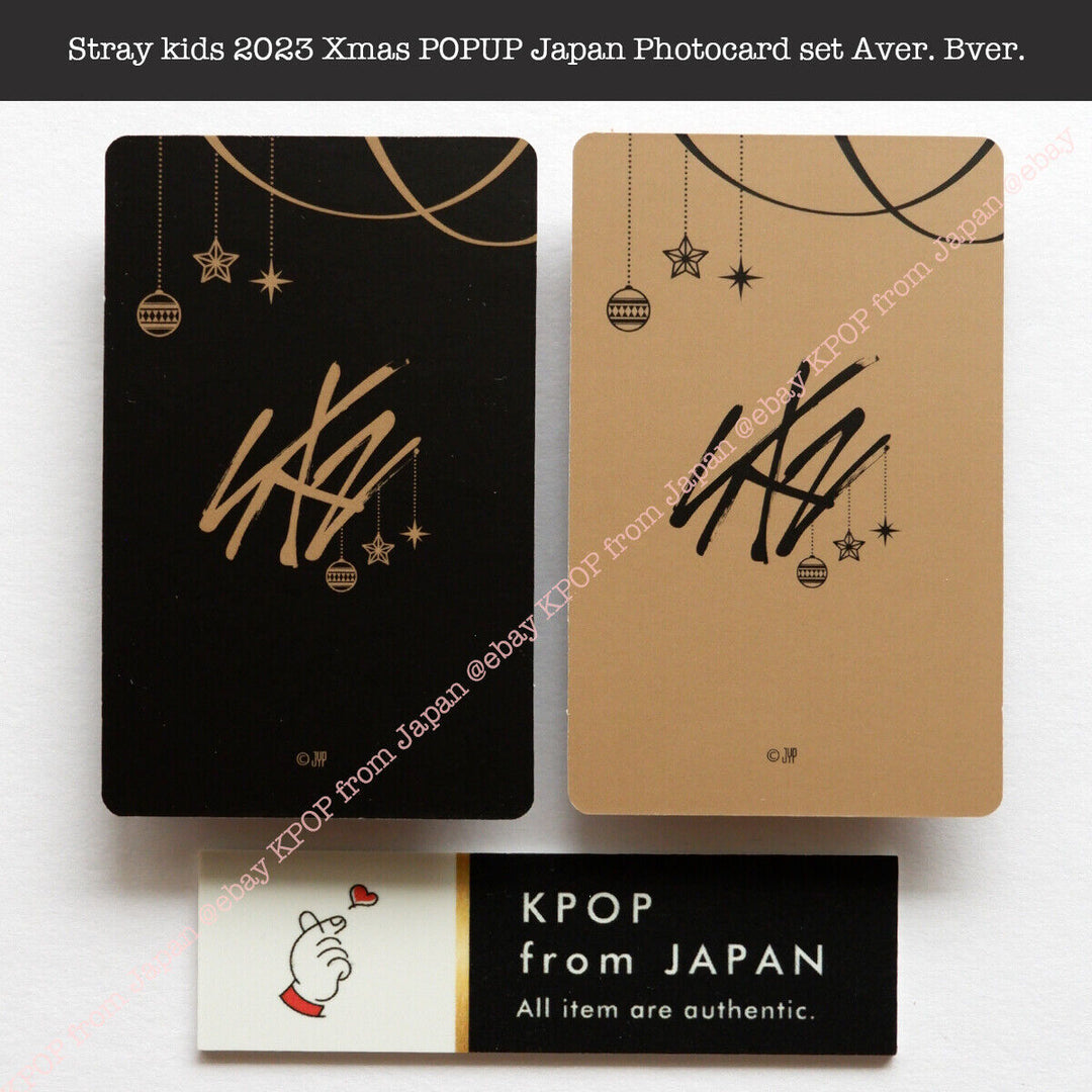 Stray kids 2023 Xmas POPUP Japan Official Photocard set Aver. Bver.